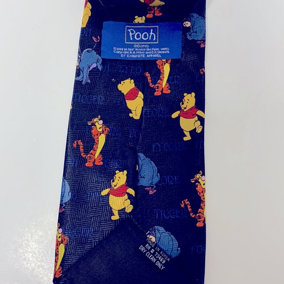 Disney | Dark Blue POOH 100% Polyester Necktie | Winnie The Pooh Series Collect - Picture 3 of 6